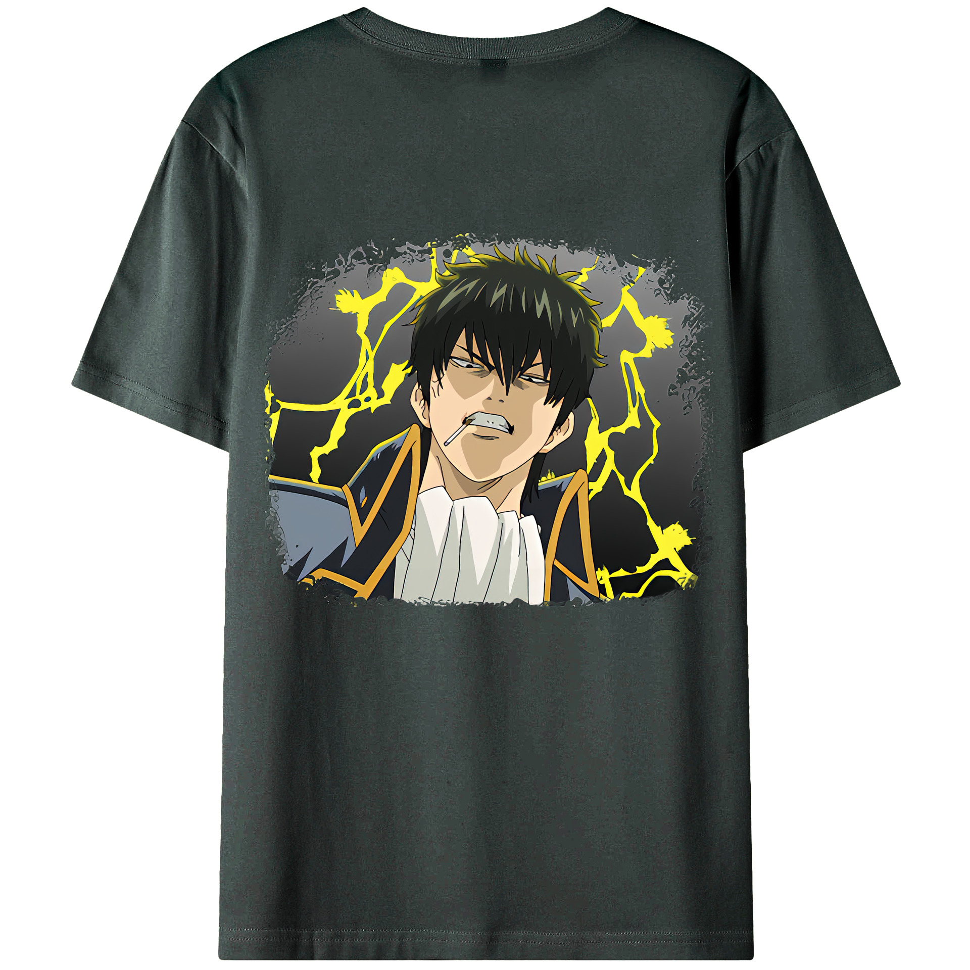 （画像用） ぎんたま 坂田銀時（さかたぎんとき） 神楽 志村新八（しむら しんぱち） GINTAMA Sakata Gintoki Kagura Shimura Shinpachi 綿100％ メンズ半袖Tシャツ（バックプリント） 通気性